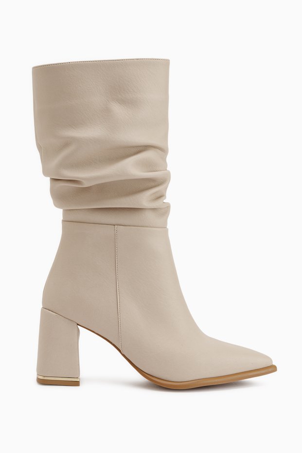 Marcie Beige Women's Bellows Boots