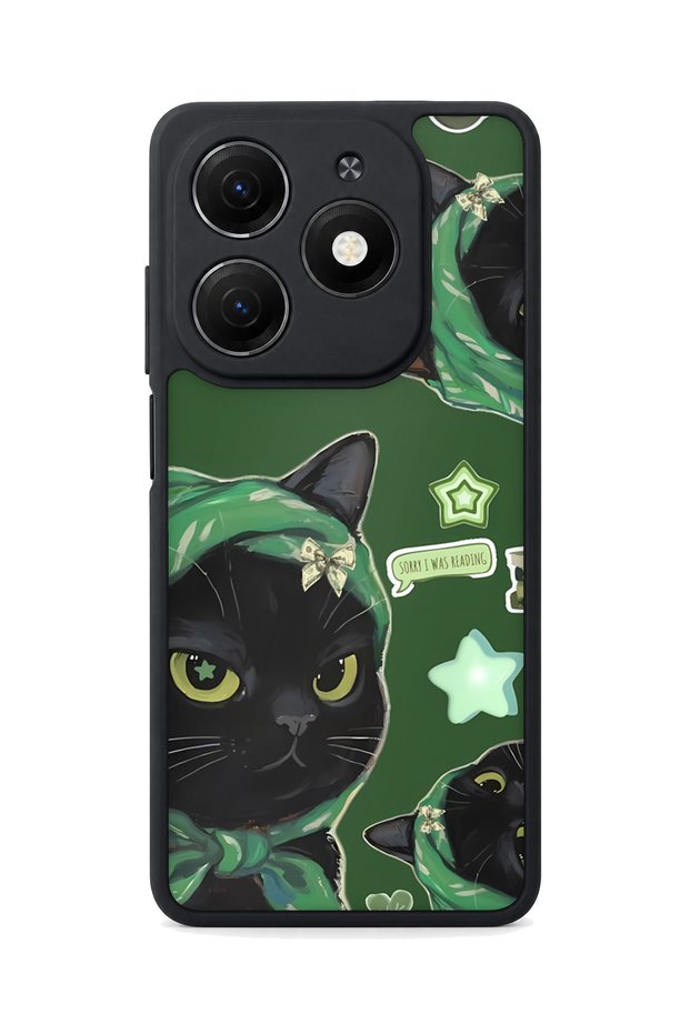 Spark 20 Compatible Green Bandana Cat Patterned Camera Protected Shock-Resistant Case