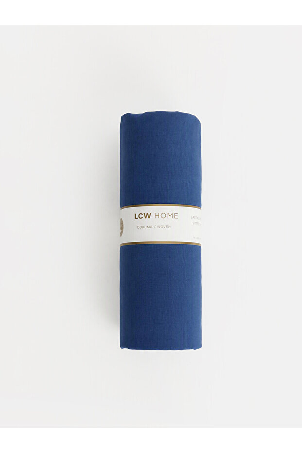 Alita City Indigo Plain Single Bed Sheet with Difference in Color