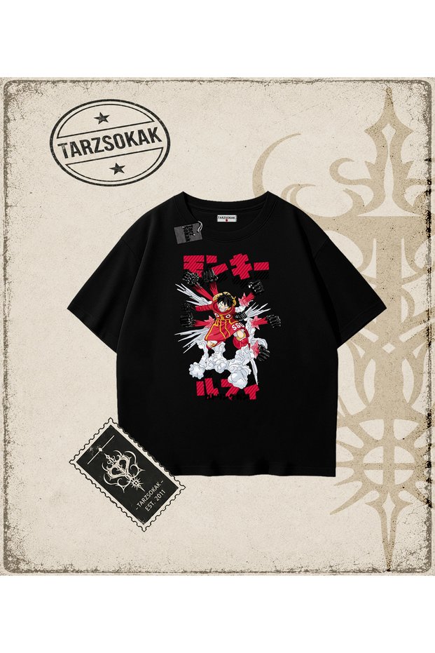One Piece Anime Characters Oversize Unisex T-Shirt White