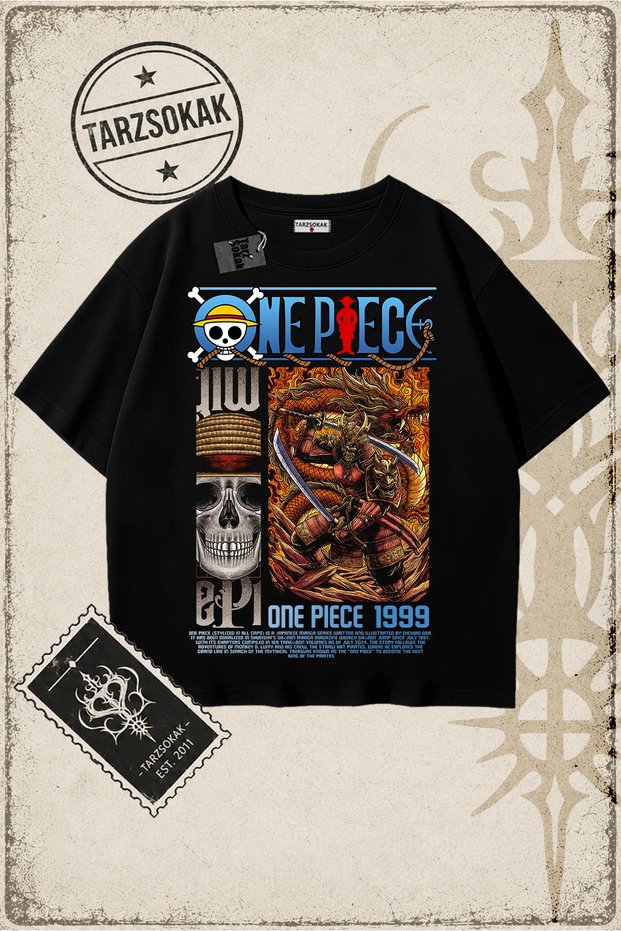 One Piece Anime Characters Oversize Unisex T-Shirt White