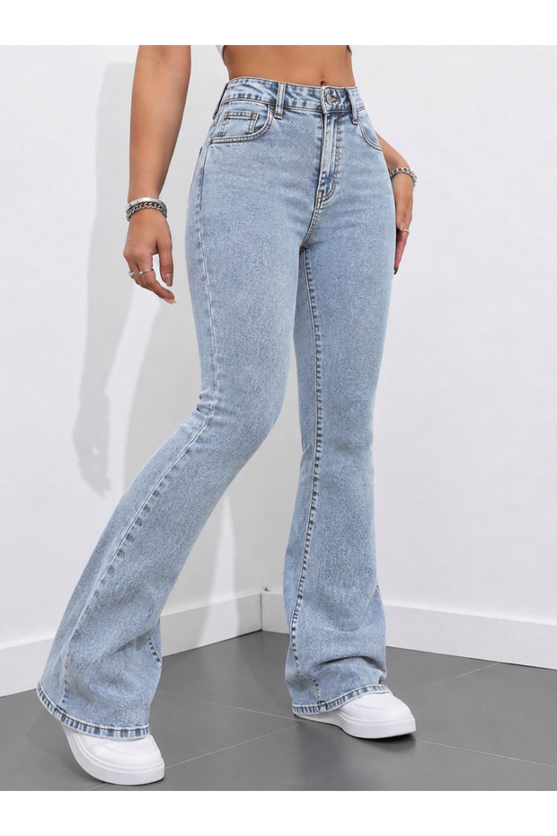 Women's Ice Blue Spanish Flare Jean Pants