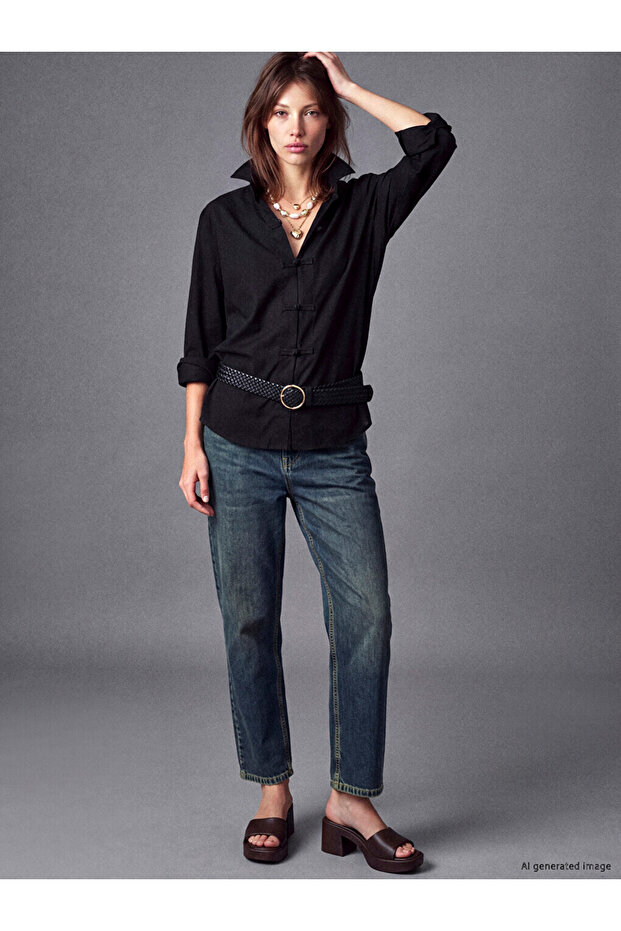 Esvab • Modern & Distinctive Crop Straight Fit Women's Jean Pants