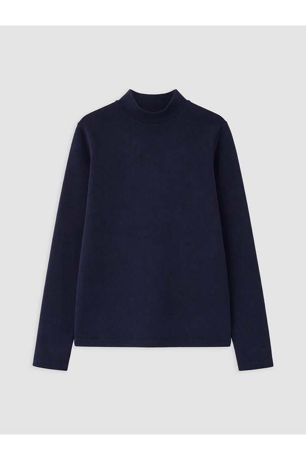 Alita City Lcw Kids Navy Blue Turtleneck Girl's T-Shirt with a Difference