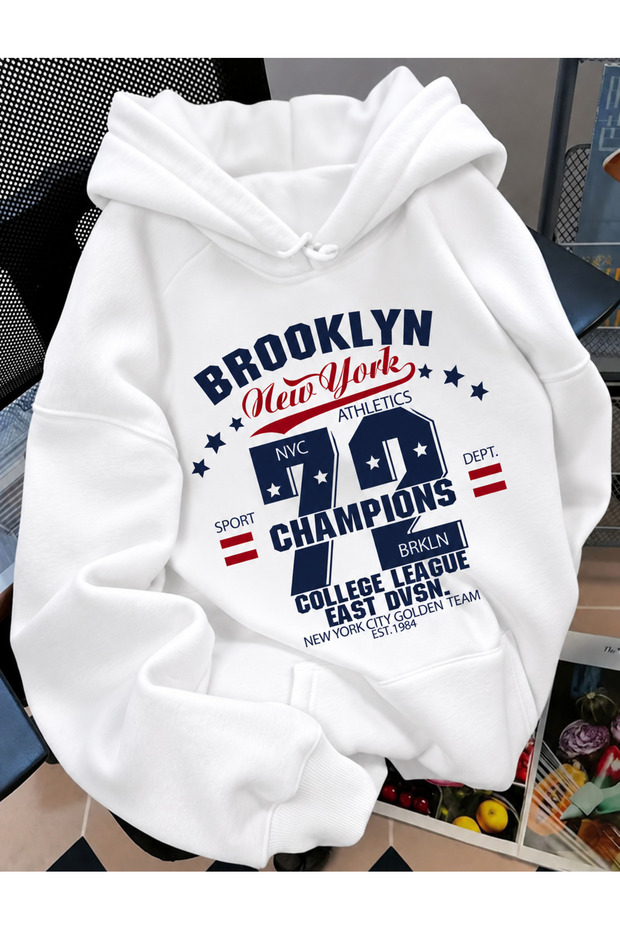 Unisex Men/Women Colorful Champions Custom Printed Cotton Oversized Hooded Sweatshirt