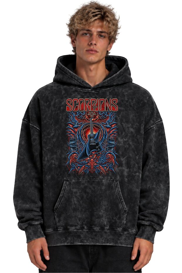 Scorpions Rock Metal Music Band Printed Unisex Oversize Washable Hoodie Sweatshirt