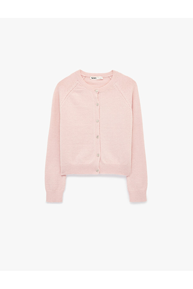 Long Sleeve Crew Neck Knit Cardigan