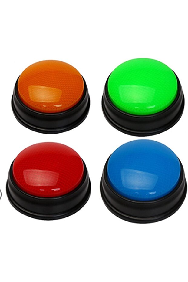 4-Pack Game Buzzers with Lights and Sounds,Classroom Quiz Controls for Teachers and Kids
