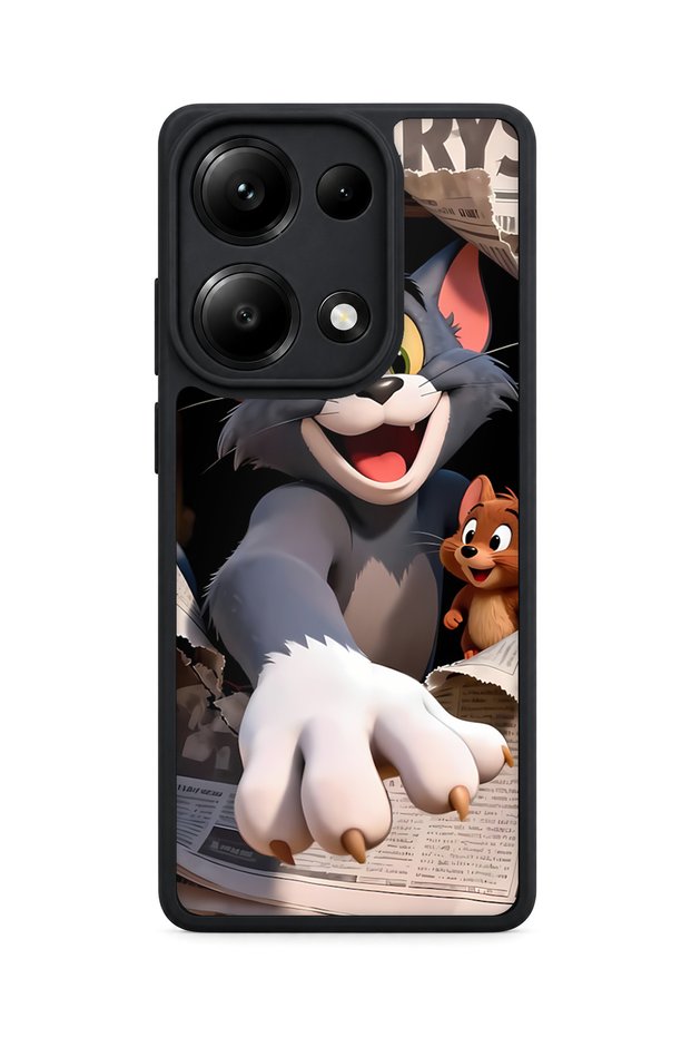 حافظة Redmi Note 13 Pro 4G متوافقة مع نمط CatMouse ومضادة للصدمات مع حماية للكاميرا