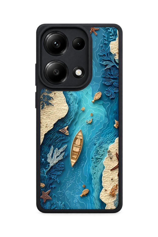 حافظة مقاومة للصدمات متوافقة مع Redmi Note 13 Pro 4G مع حماية للكاميرا بنمط ريفيف