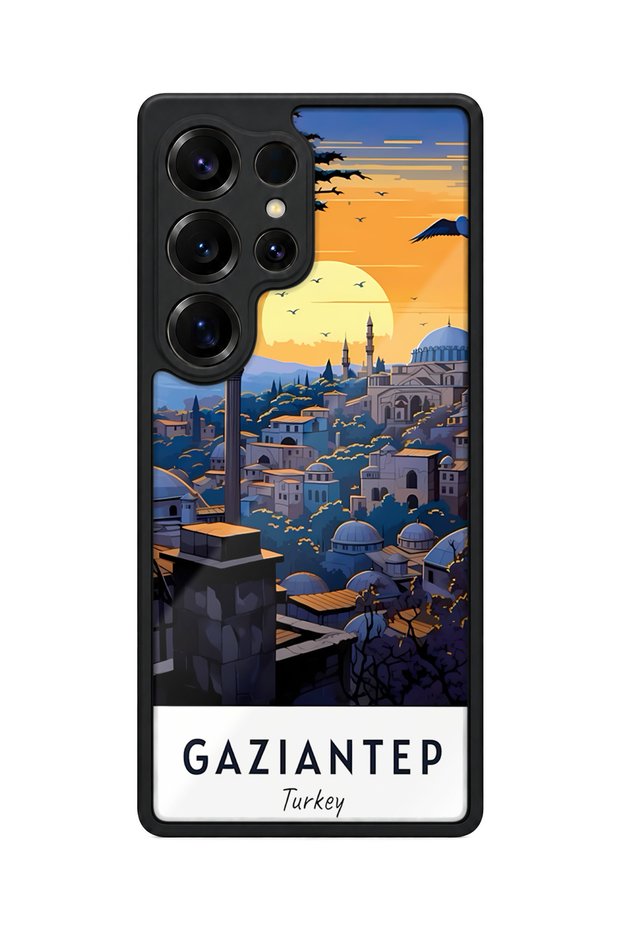 Samsung Galaxy S25 Ultra Compatible Gaziantep Patterned Shockproof Case with Camera Protection