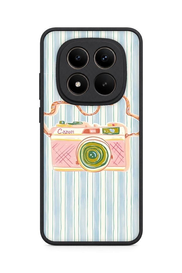حافظة مقاومة للصدمات متوافقة مع هاتف Redmi Note 15 Pro Plus 5G مع حماية للكاميرا بنمط Canon