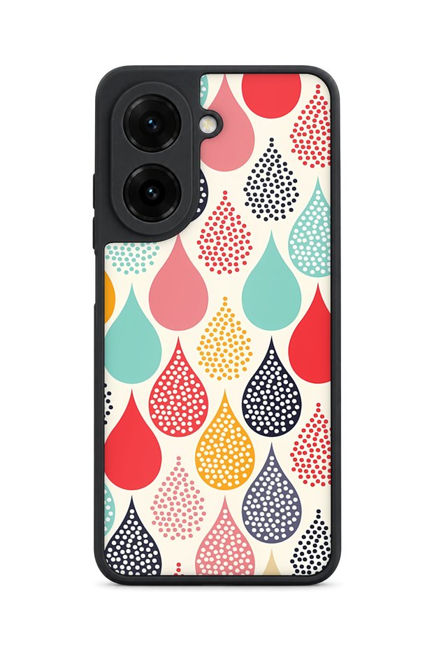 Redmi A5 Compatible Drop Patterned Camera Protected Shockproof Case