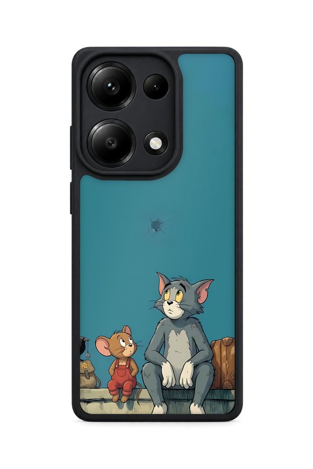 حافظة Redmi Note 13 Pro 4G متوافقة مع نمط TomJerry وحماية للكاميرا ومقاومة للصدمات