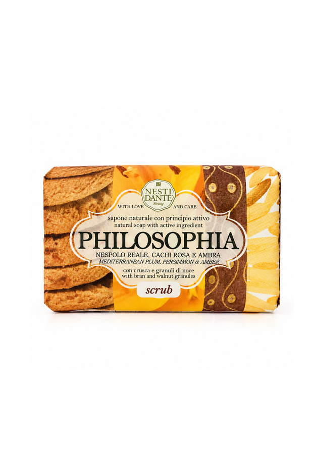 Philosophia Scrub Solid Soap 250 Gr | Purifying and Balancing | Amber, Red Plum Extract