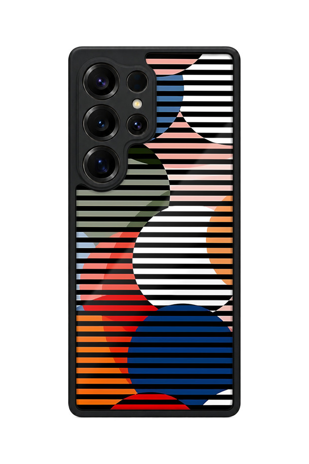 Samsung Galaxy S25 Ultra Compatible Globe Patterned Shockproof Case with Camera Protection
