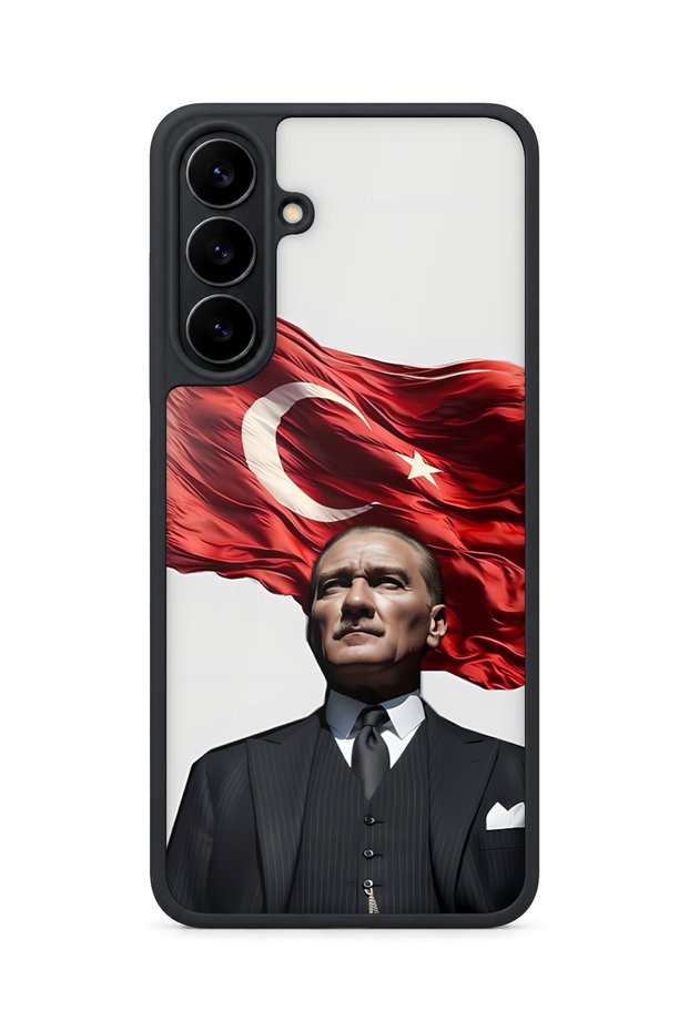 Samsung Galaxy S25 Fe Compatible Turkish Flag Patterned Shockproof Case with Camera Protection