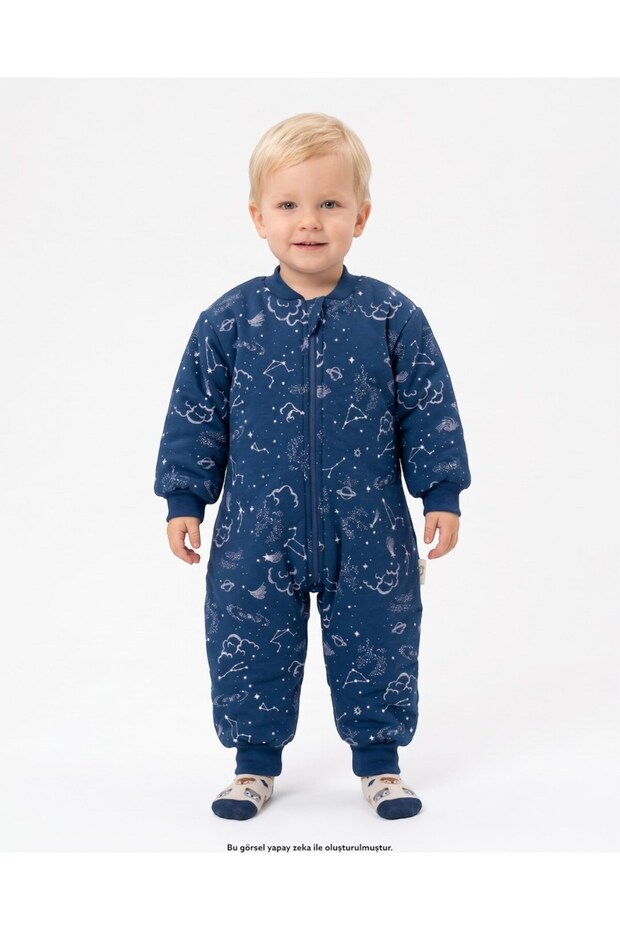 2.5 Tog Value Winter Sleeping Bag for Baby Boys and Kids, 1-2-3-4-5-6 Years Old, Printed Navy Blue
