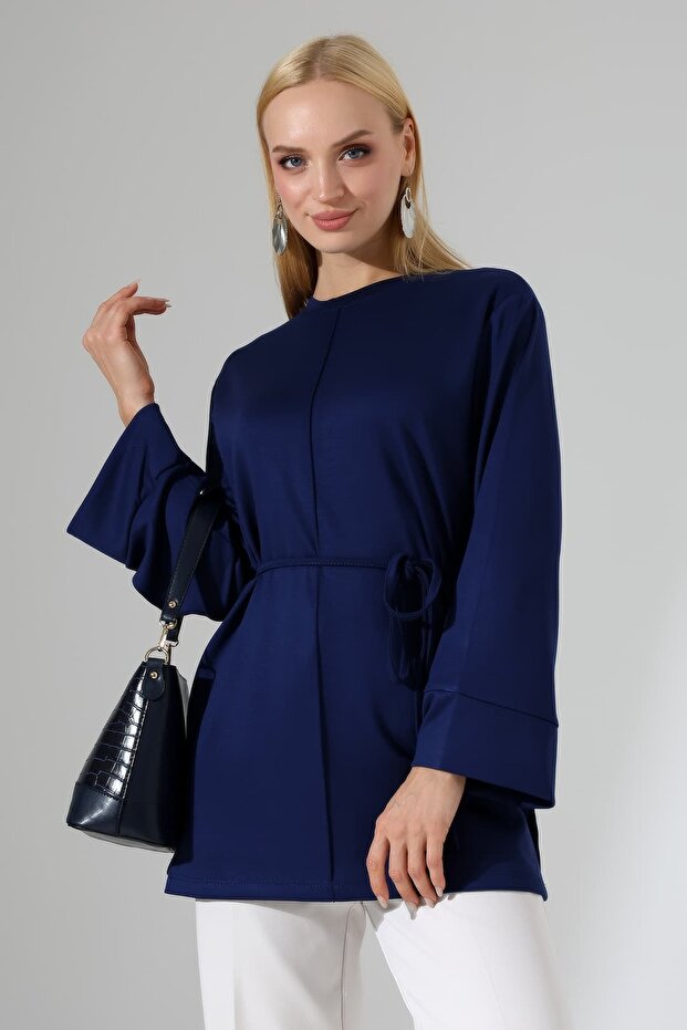 Women's Modal Belted Wide Sleeve Tunic