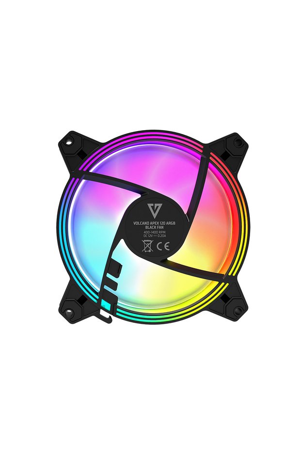 Ventilator Volcano APEX 120 ARGB negru