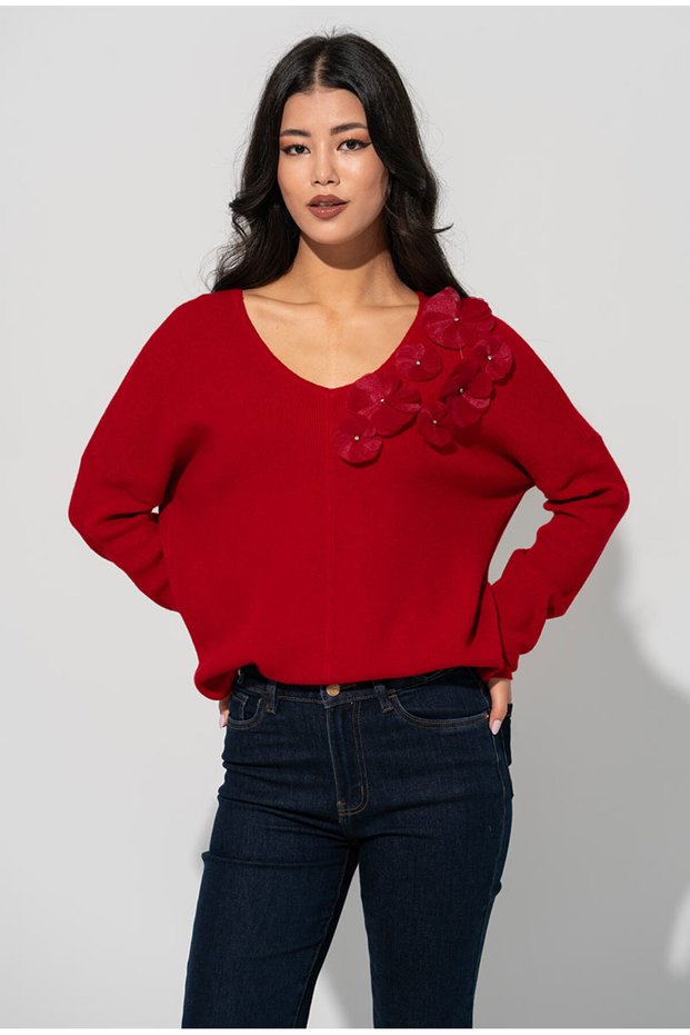 Antonia Red Pullover