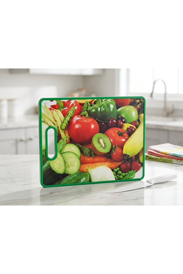 Patterned Hard Plastic Cutting Board Size 38X31