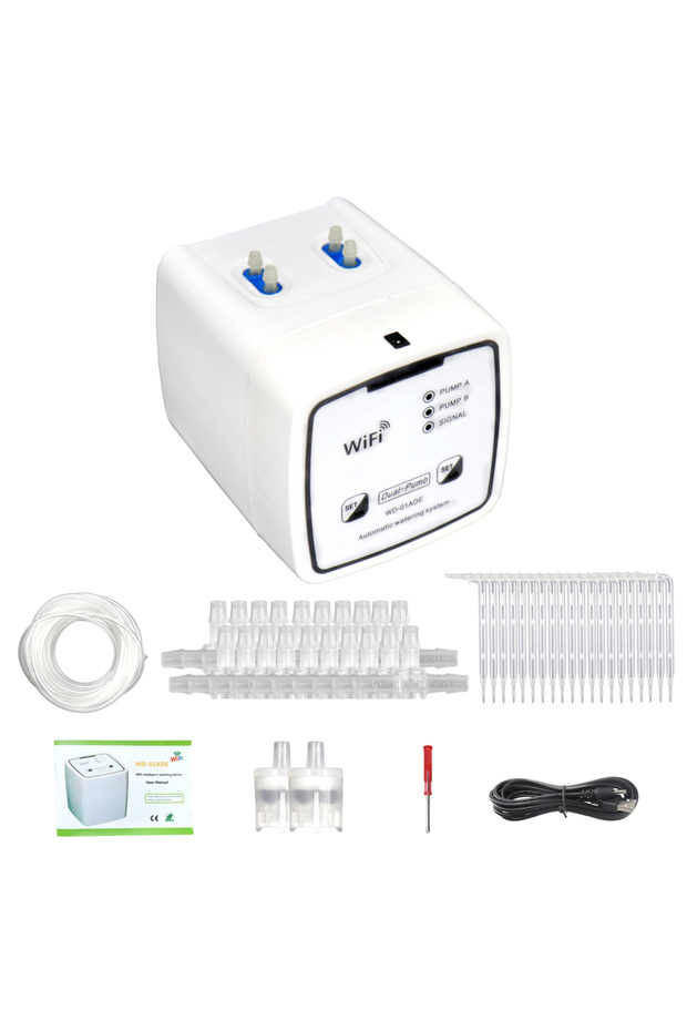 20 Pots WIFI Intelligent Watering Device Double Pump Timed Automatic Drip Irrigation System Remote A