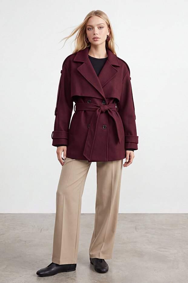 Buttoned Cashmere Coat
