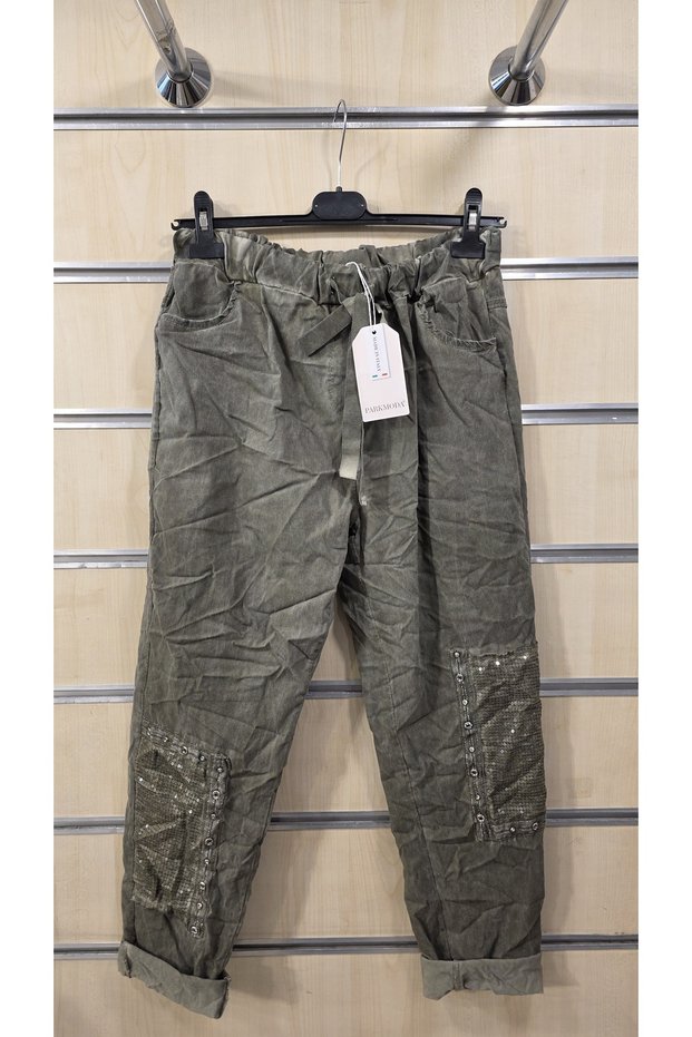 Italian Trousers with Sequin Detail