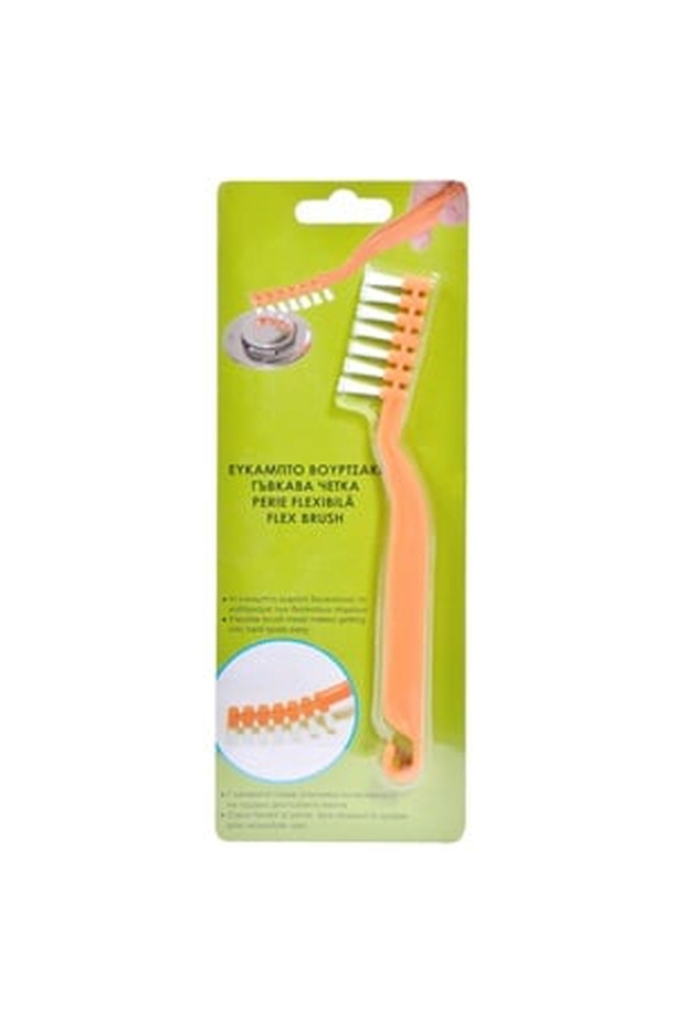 Flexible Plastic Brush Orange 19cm