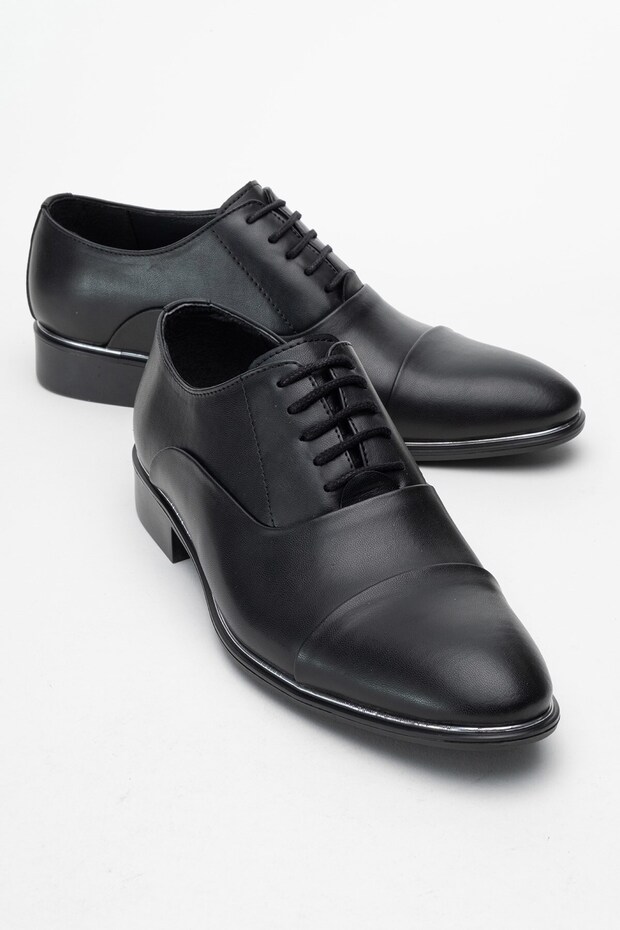 Men's Classic Patent Leather and Matte Black Evening Dress Classic Shoes Suitable for Groom's Suit
