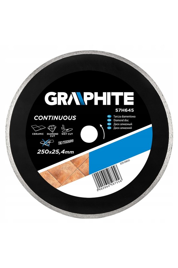 Disc diamantat 250x25.4mm solid 57H645