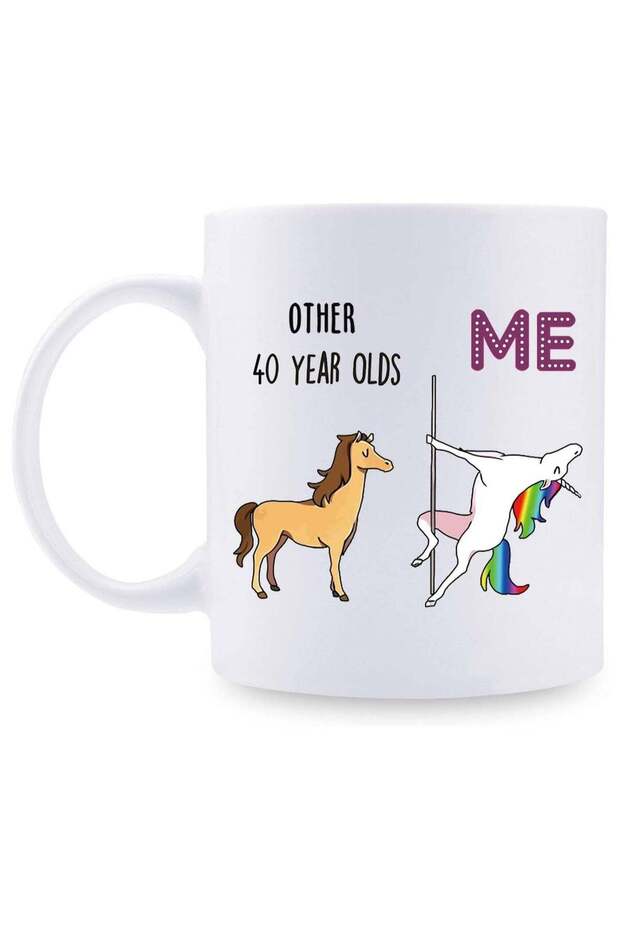 40th Birthday Gifts for Women -Birthday Gifts for Women, 40 Years Old Birthday Gifts Coffee Mug for Mom, Wife, Friend, Sister, Her, Colleague, Coworker - 11oz