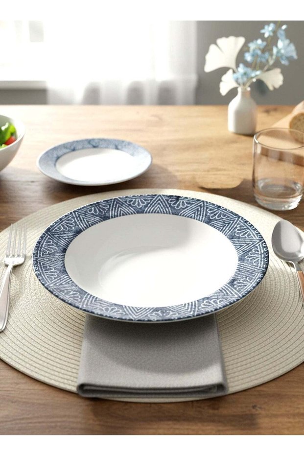 Edessa Ceramic Ginko 22Cm Round Soup Plate (Set of 1)