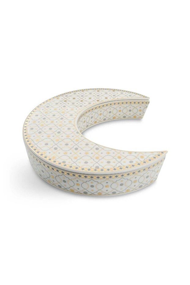 Homesmiths Ramadan Rosa Al Andalus Crescent Serving Dish With Lid , Moroccan Inspired ,Ceramic ,D