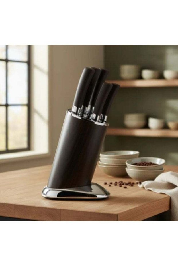 6-Piece Kitchen Knife Set with Stand – Stainless Steel Knives for Cooking and Food Preparation