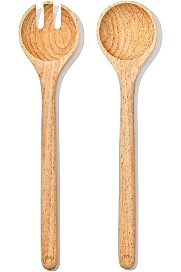 OXO Good Grips Beechwood Salad Servers – 2-Piece Set