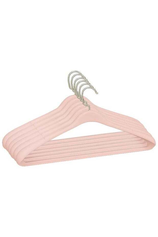Heavy-Duty Plastic & Steel Hangers, 6 Pack Wardrobe Organiser – Non-Slip Clothes Hangers with 360° Rotating Hook, Durable Coat & Dress Hangers for Closet, Bedroom, Laundry Room (Rose Gold)