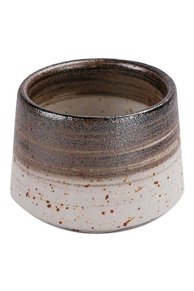 Handmade Stoneware Mug White/Brown 150ml