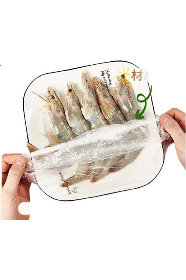 Suncojia Disposable Food Grade Cling Film Covers 100Pcs - Fresh-Keeping Bag Covers For Bowls And Pl