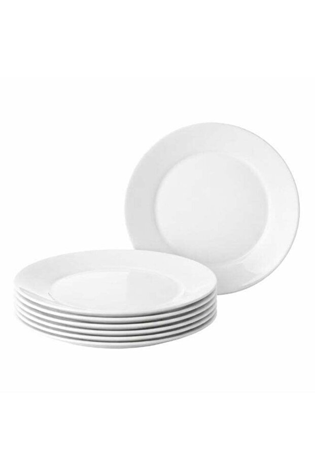 OFTAST Plate, white, 25 cm set of 6 pcs