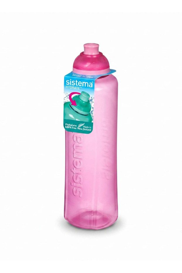 Sistema 480ML Swift Squeeze Water Bottle, BPA Free Leak-Proof Reusable Sports Bottle, Lightweight Easy-Squeeze Drinking Bottle for Back to School, Kids, Sports, Cycling, Gym, Travel & Everyday Hydrat