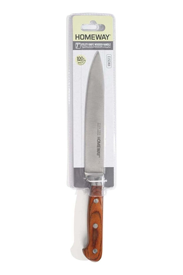 Homeway - 7 inch Stainless Steel High Carbon Utility Knife for Cutting Fruits and Vegetables - HW3513