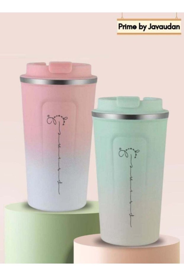 Stainless Steel Travel Coffee Mug Double Layer Vacuum Insulation Coffee Cup Portable 510 ml (2 pcs)
