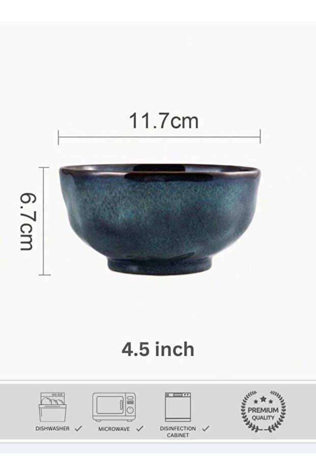 Japanese Style Ceramic Soup Bowl, Premium Porcelain Soup Bowl 4.5 inch, Misty Green Ramen Bowl, Han