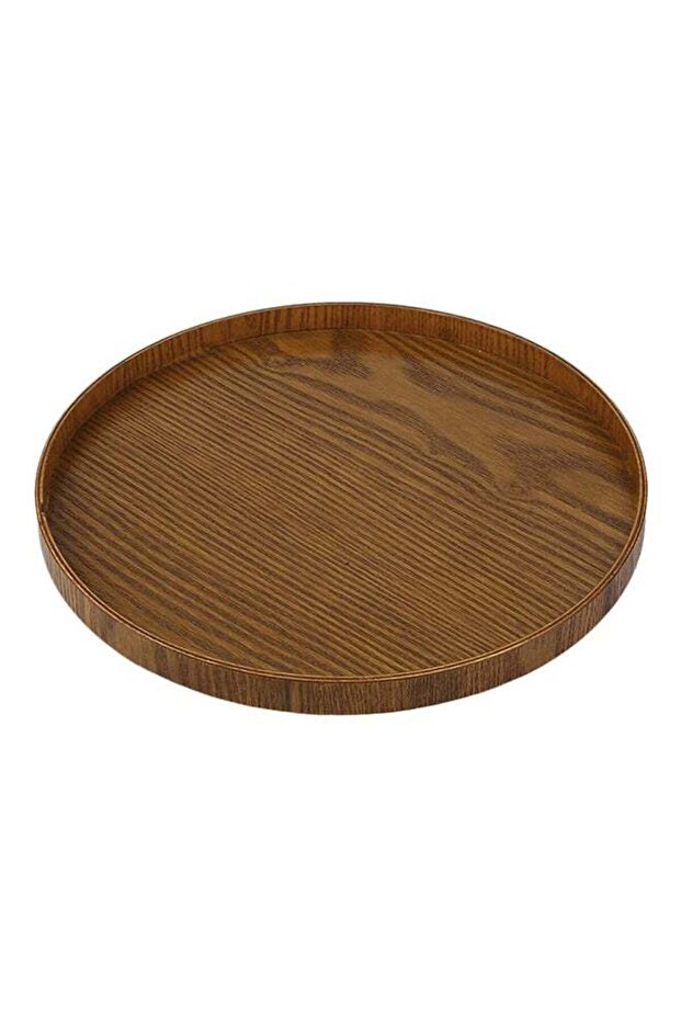 Handmade Tea Serving Tray Brown 30x2x30cm