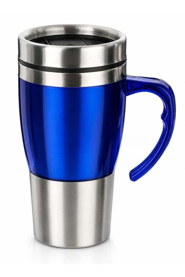 Premium Stainless Steel Travel Mug with Handle & Spill-Resistant Slide Lid | Double-Wall Insulated Coffee Cup | Reusable Hot & Cold Beverage Mug for Office, Car, Home & Travel | Portable Thermal Coff