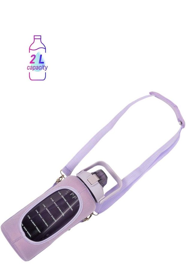 Purple Tracker 2L Water Bottle & Purple Pouch Bundle