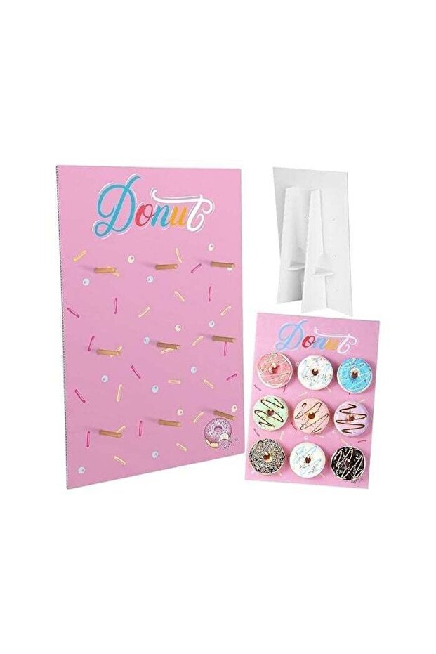 ARS® Wall Display Stand Reusable Donut Holder Board for Party Decorations (Pink)