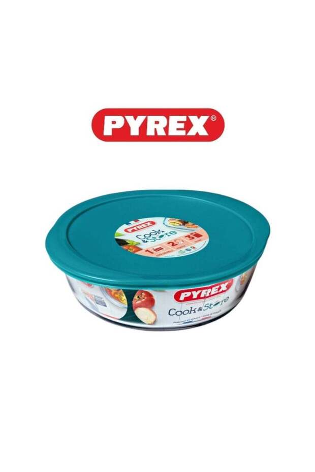 Pyrex Cook & Store 2.3L Round Glass Roaster with Lid , Oven, Microwave, Freezer & Dishwasher Safe B